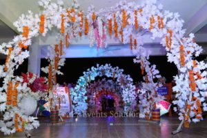 mehndi entrance decor, mehndi entrance decoration with fresh and imported flowers