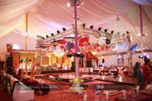 dance floor setup, mehndi event setup, wedding setup
