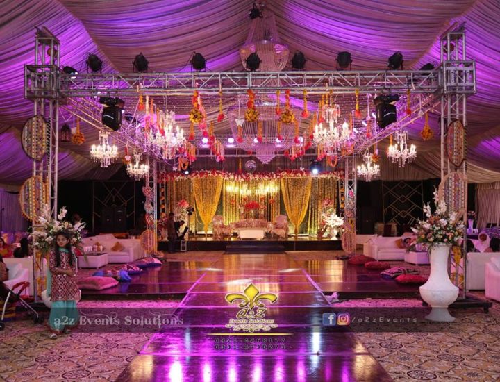 mehndi event designers and decorators, mehndi setup, wooden walkway, dance floor, four sided truss, setup designers