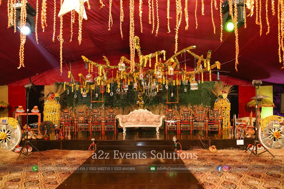 grand mehndi stage, stages designers in lahore