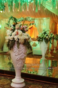 area decor, hall decor, imported flowers decor, wedding decor experts