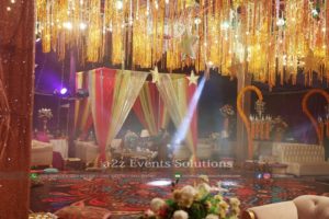 mehndi event, dance floor, hanging garden, flowers decor, area decor