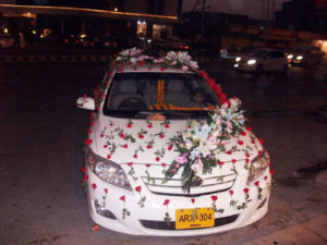 wedding cars decorators in lahore, vip car decor
