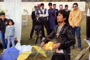 birthday event, fire juggling show
