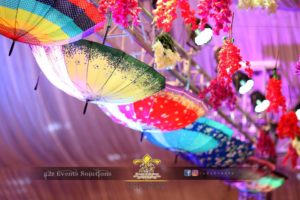 umbrellas hanging, event planning, creative planners, creative wedding designers