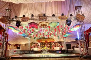 mehndi event planners, hanging garden, dance floor and mehndi setup