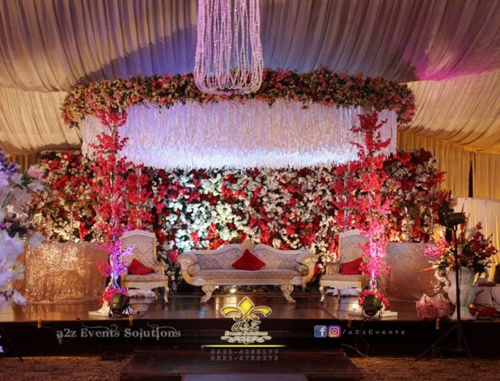 new stage, wedding stage, imported flowers, decor specialists