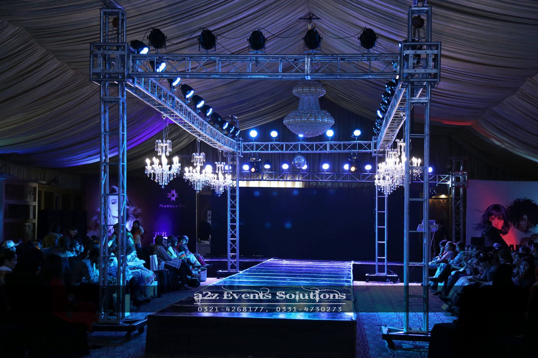 grand setup, best caterers in lahore, product launching , hair product, truss system, truss lighting