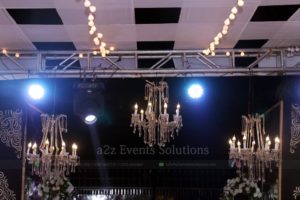 hanging chandeliers, best event decorators in lahore