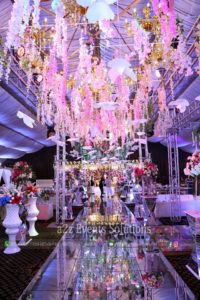 vip glass floor walkway, wedding designers and planners