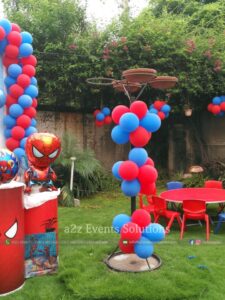 balloons decor service providers, outdoor birthday party setup