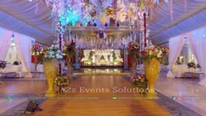 wedding decor, indoor setup