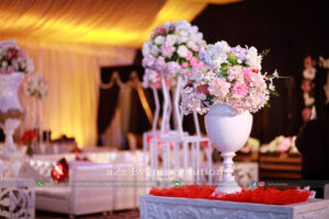 hall decor, imported flowers