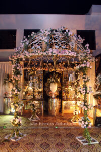 wedding entrance, florist decor