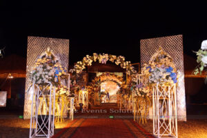 thematic decor, floral arch