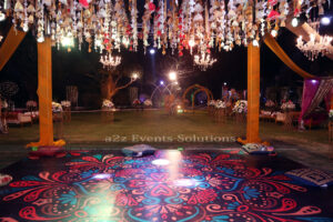 wedding setup, open air decor