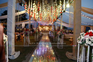 thematic wedding, hanging garden