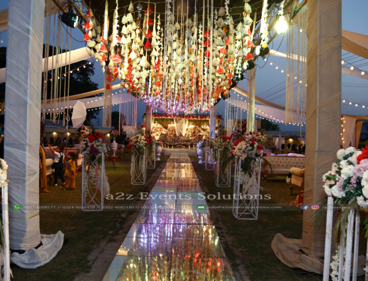 thematic wedding, hanging garden