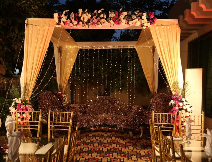 outdoor decor, wedding setup