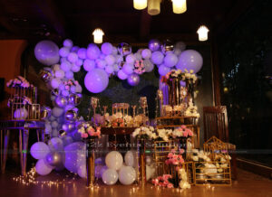 balloons decor, birthday stage