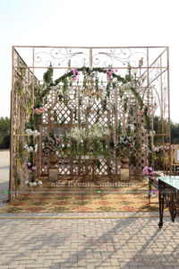 floral entrance, themed event