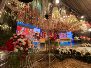 barat stage, wedding decor