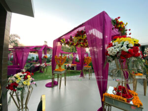 entrance decor, floral work