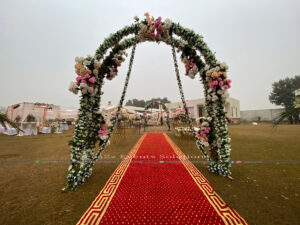 floral arch, imported flowers