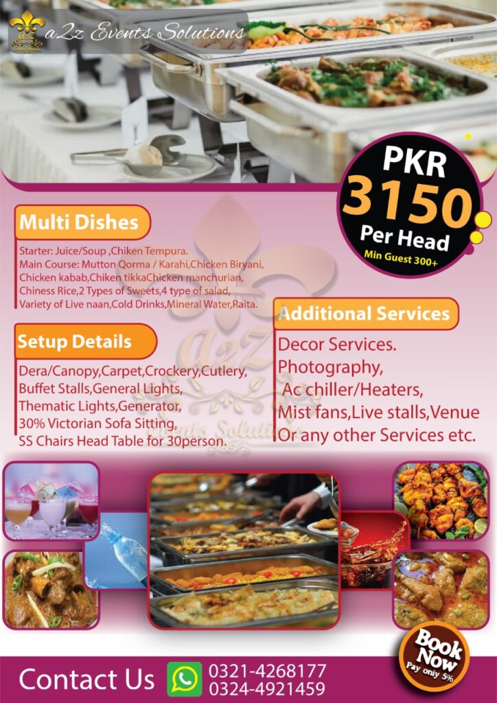 wedding multi dishes packages, wedding food packages , multi dishes food packages