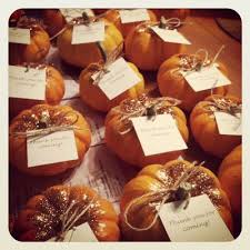 Customized Pumpkins for wedding favors