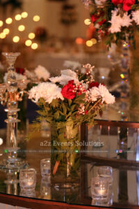 floral decor, indoor event