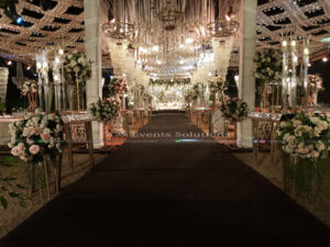 wedding designers & decorators, carpeted walkway