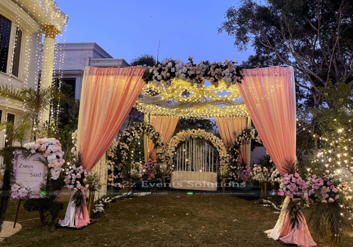 decorations, event planners, outdoor wedding, nikah setup